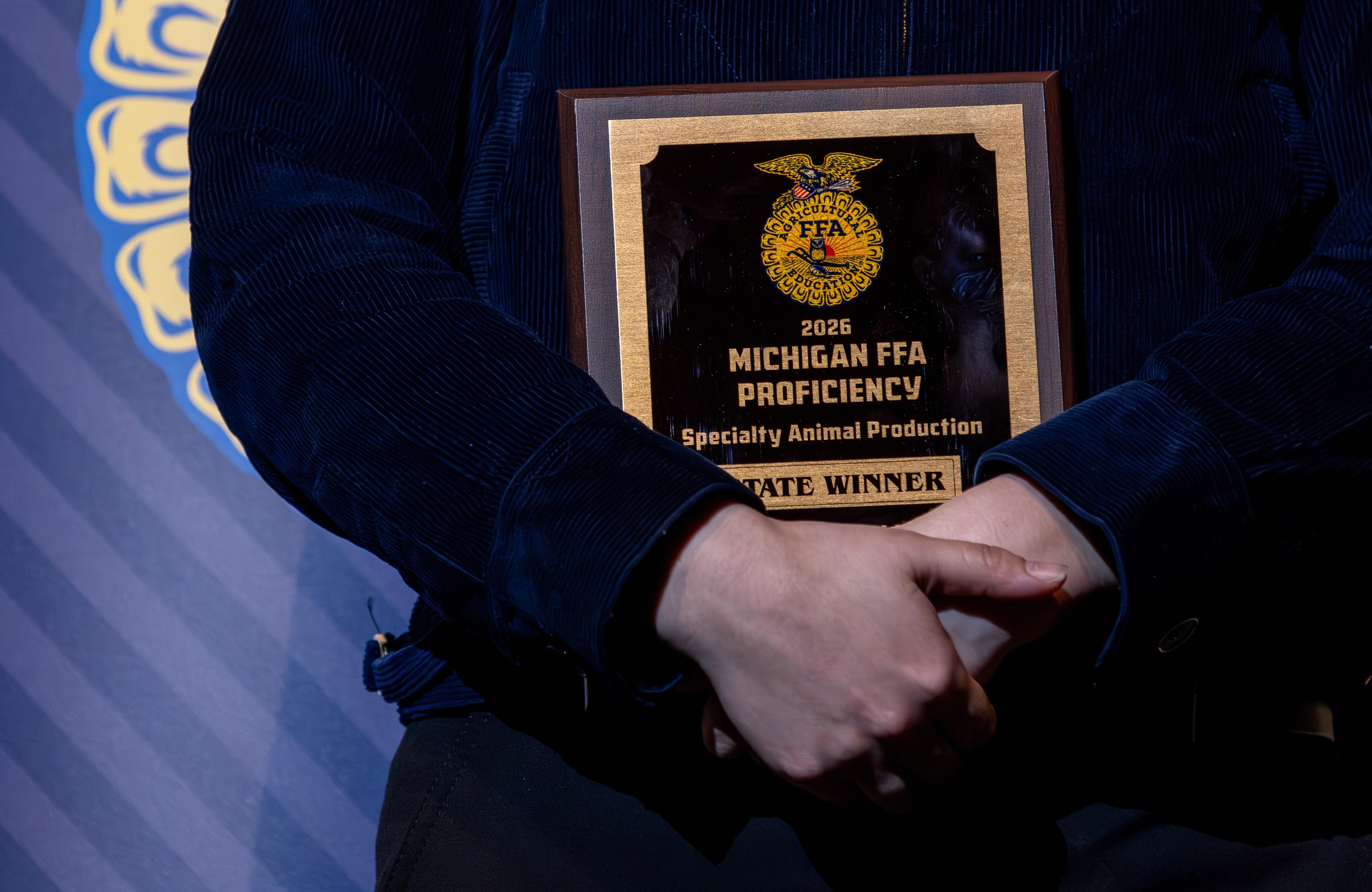 Michigan FFA members celebrating contest results