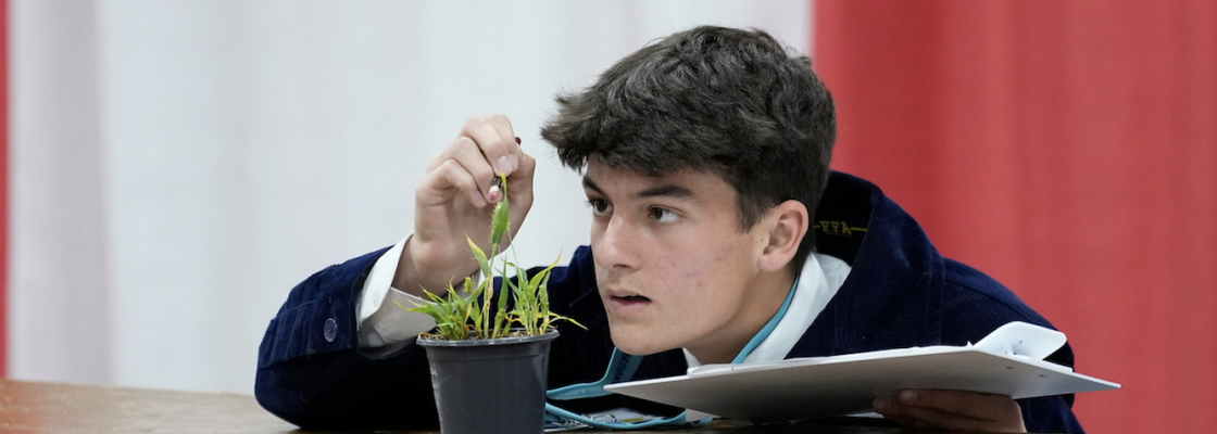 Students competing in Agronomy