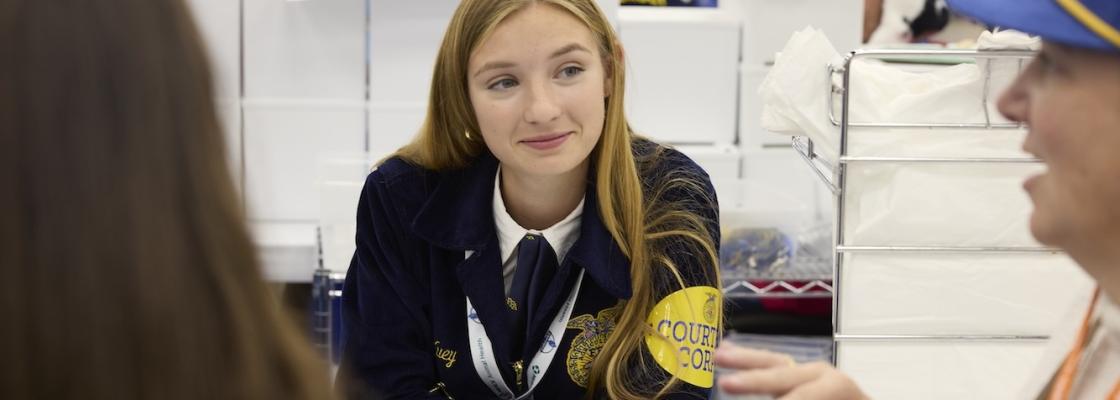 Student serving as Courtesy Corp member