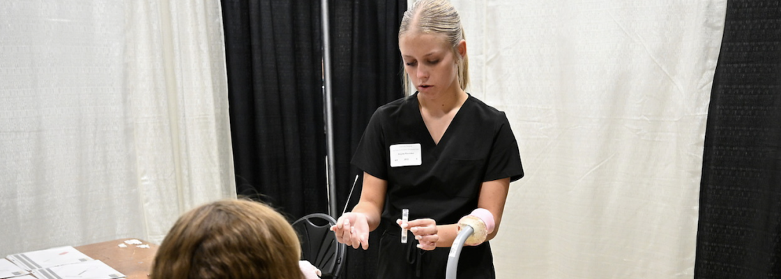 Students competing in Vet Science